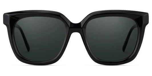 Lark Black Square Sunglasses