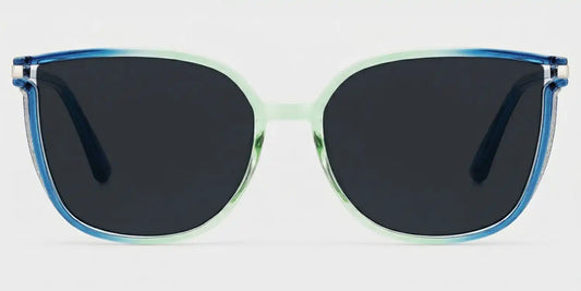Rodz Blue-Green Square Sunglasses
