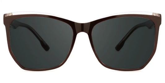 Libby Coffee Geometric Sunglasses