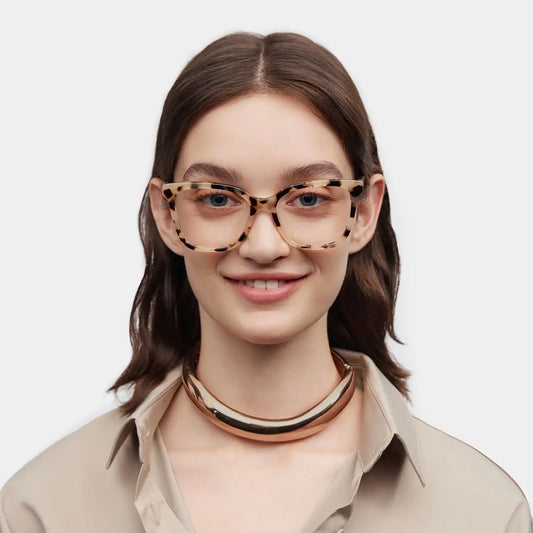 Sage Tortoise Rectangle Glasses