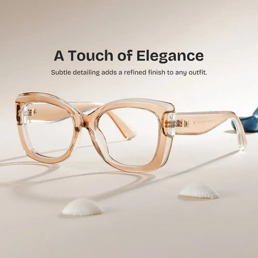 Rosie Clear Brown Butterfly Glasses