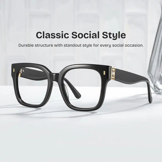 Scicluna Black Square Glasses