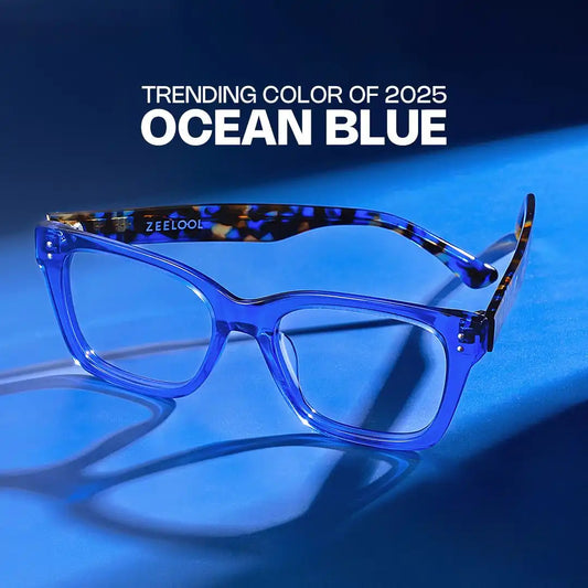 Gaydeh Blue Rectangle Glasses