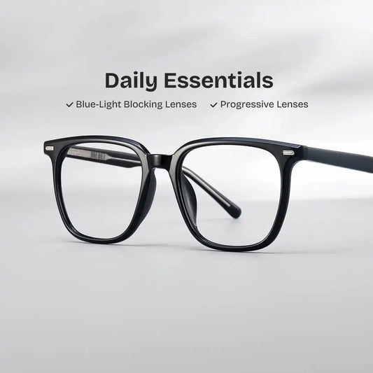 Eliza Black Square Glasses