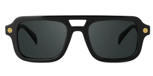 Ismail Black Aviator Sunglasses