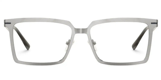 Sharma Silver Rectangle Glasses