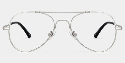 Chaima Silver Aviator Glasses