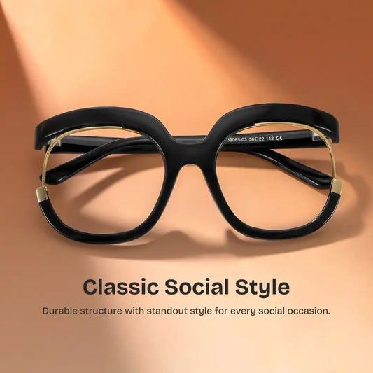 Darice Black Round Glasses