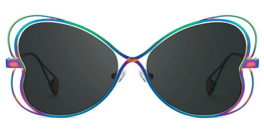 Aretha Iridescent Geometric Sunglasses