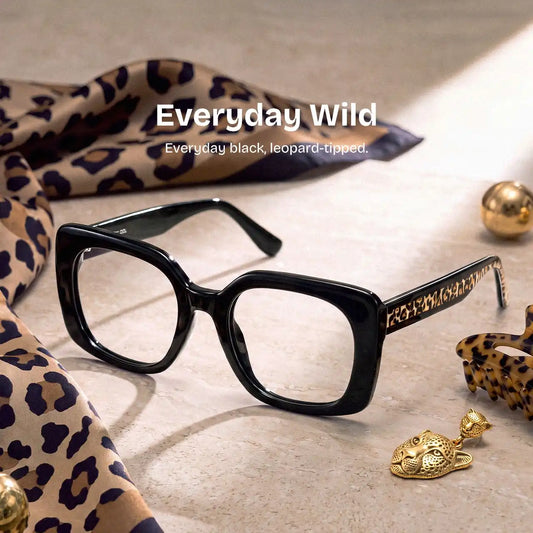 Natalie Black Square Glasses