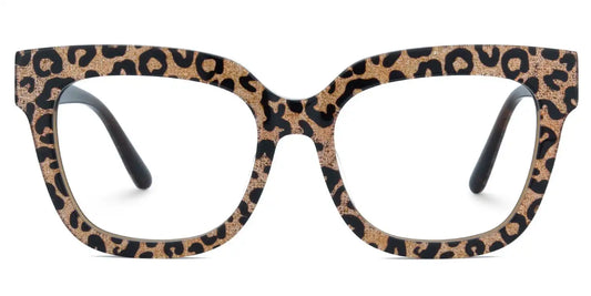 Yaniska Leopard Square Glasses