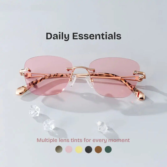 Seth Rose Gold Rectangle Glasses