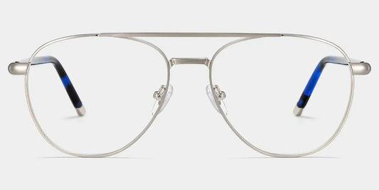 Calvin Silver Aviator Glasses