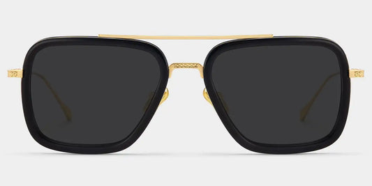 Gifford Black-Gold Aviator Sunglasses