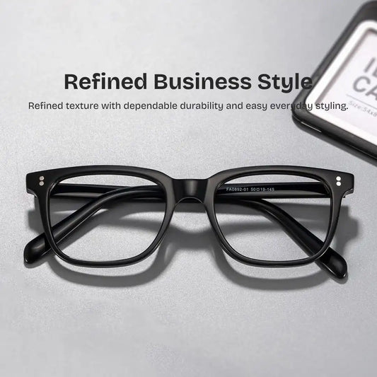 Lamont Black Rectangle Glasses