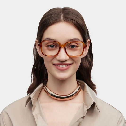 Talia Yellow Square Glasses