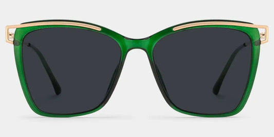Krystle Green Square Sunglasses