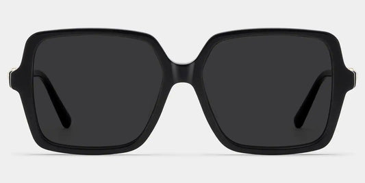 Elena Black Square Sunglasses