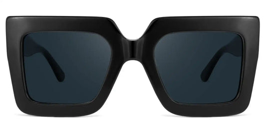 Brandon Black Square Sunglasses