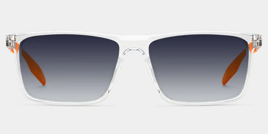 Active Clear Orange Rectangle Sunglasses