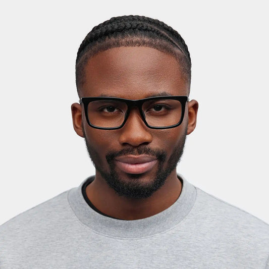 Ease Black Rectangle Glasses