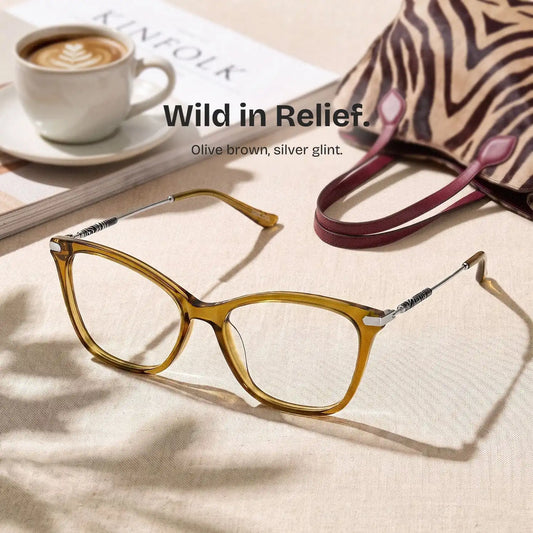 Lydia Brown Cat eye Glasses