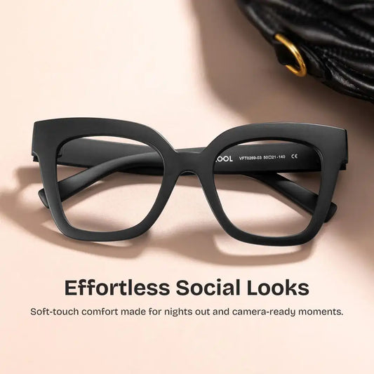 Malcolm Black Square Glasses