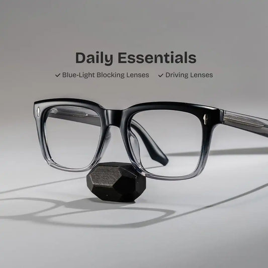 Fletcher Black Rectangle Glasses