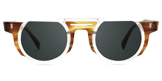 Mastin Brown Round Sunglasses