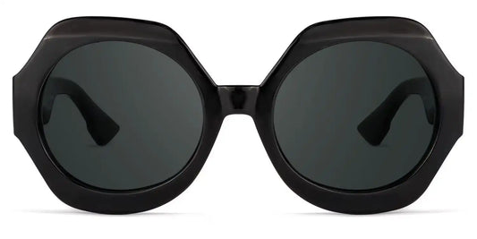Geoffrey Black Geometric Sunglasses