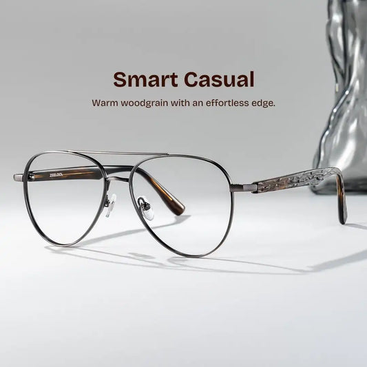 Aspen Black Aviator Glasses