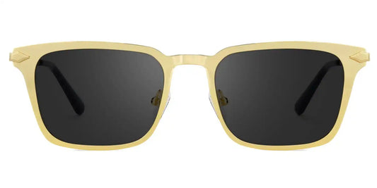 Chaney Gold Rectangle Sunglasses