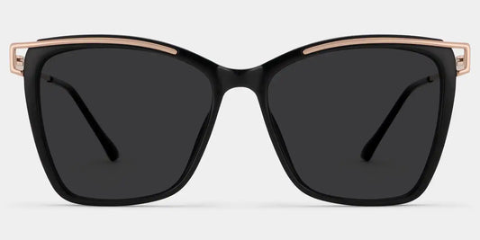 Krystle Black Square Sunglasses