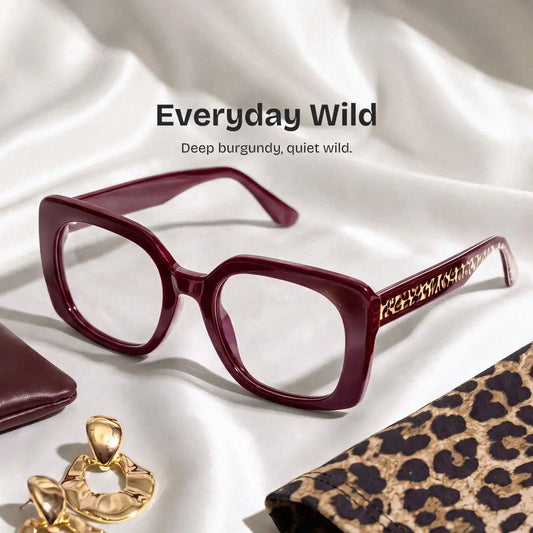 Natalie Red Square Glasses