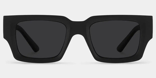 Garza Black Rectangle Sunglasses