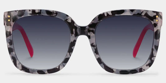 Ebony Gray-Tortoise Square Sunglasses