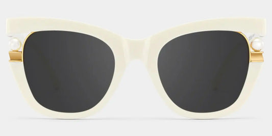 Pearl White Cat eye Sunglasses