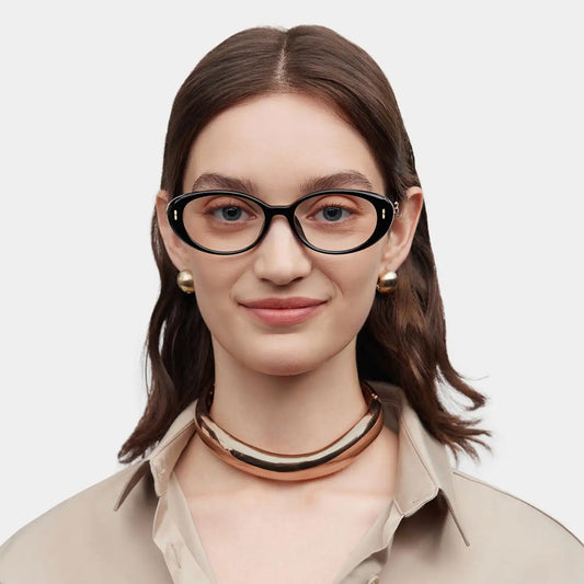 Blaire Black Oval Glasses