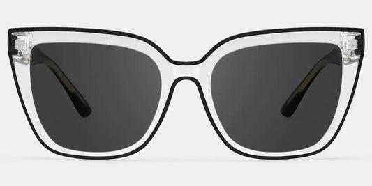 Mirta Black-Clear Square Sunglasses