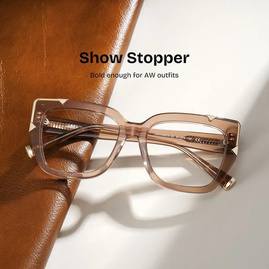 Dax Beige Square Glasses