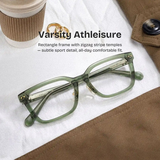 Remy Green Rectangle Glasses