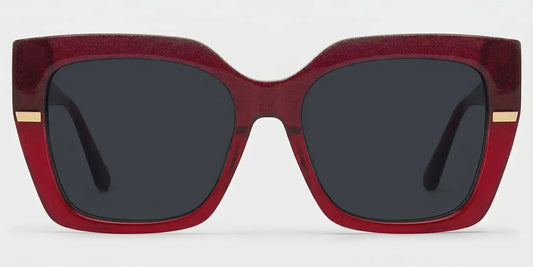 Mavis Red Square Sunglasses