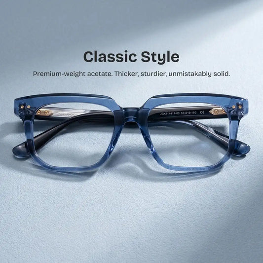 Michael Blue Square Glasses