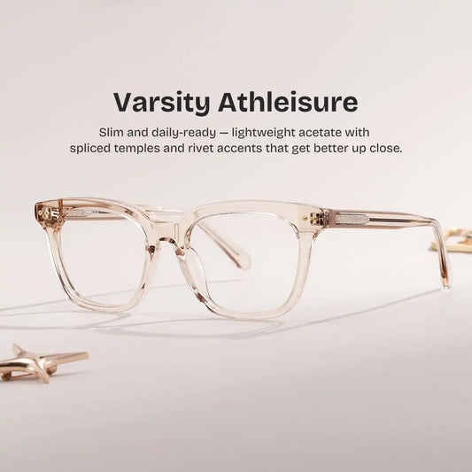 Angela Beige Square Glasses