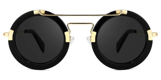 Martis Black Round Sunglasses