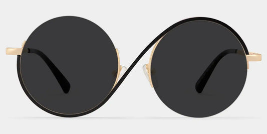 Flozif Black Round Sunglasses