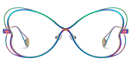 Aretha Iridescent Geometric Glasses