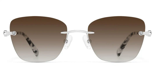 Seth Silver Rectangle Sunglasses