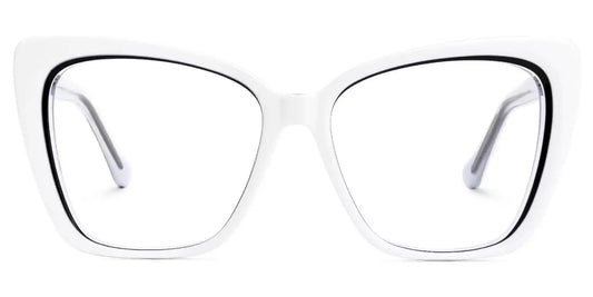 Shanell White-Black Butterfly Glasses