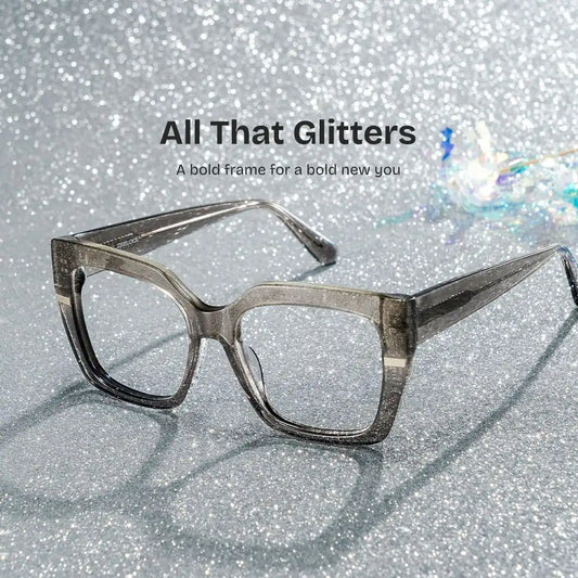 Mavis Gray Square Glasses